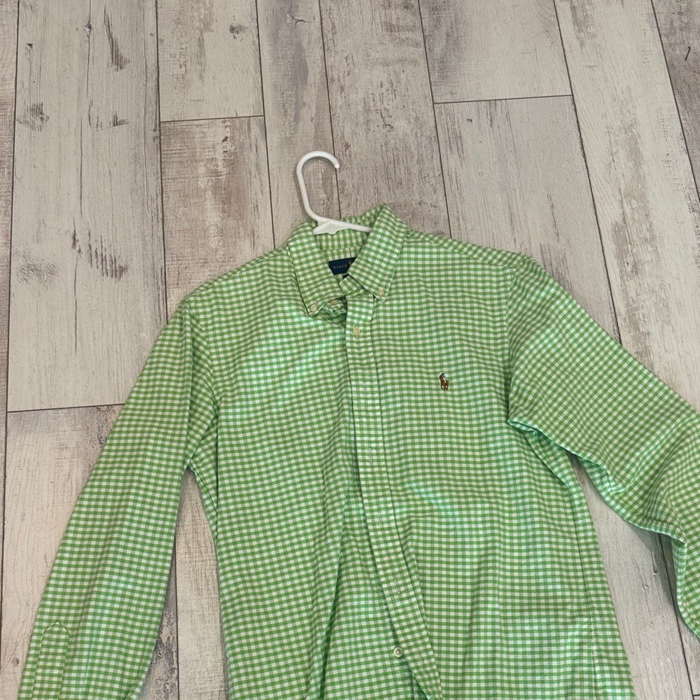 Ralph Lauren Mint Green Gingham Shirt